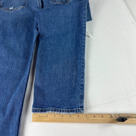 Abercrombie Fitch Jean Women 28x25* High Rise Ankle Straight Blue Denim Tag 29 S - Picture 11 of 16